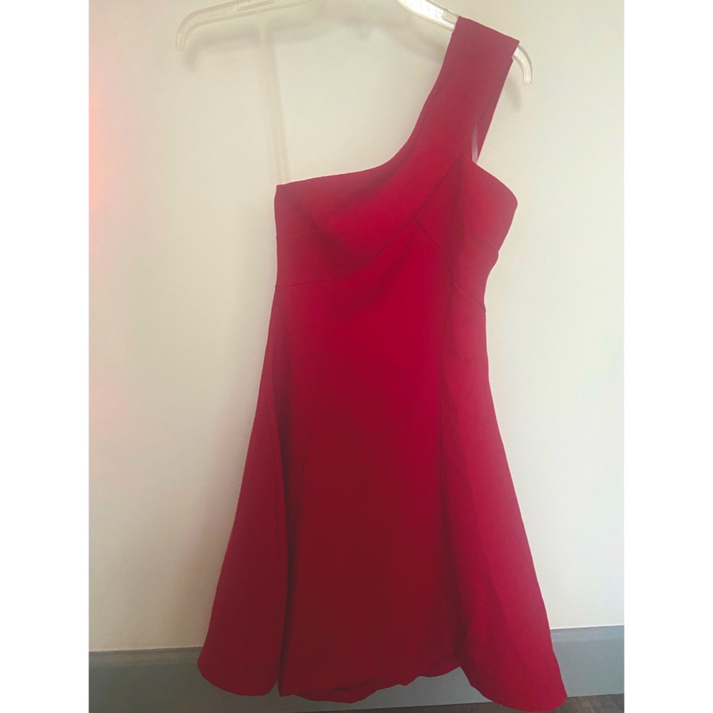 Red One Shoulder Dress